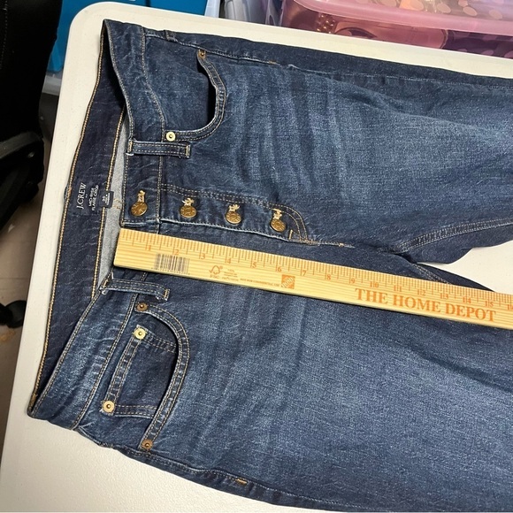 J. Crew Factory Mid Rise Flare Crop Jeans All Day Stretch Size 30 O2 - Picture 10 of 11